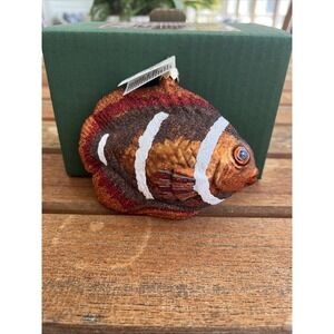 HANDMADE Orange Fish Nemo Slavic Treasures Poland Hand Blown Ornament Deep Sea